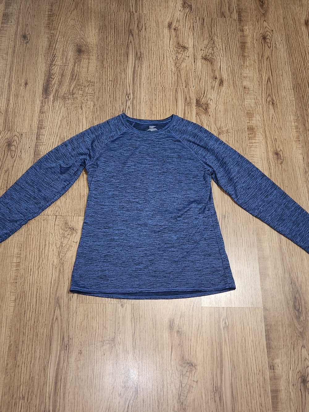 Cuddl Duds Women's Long-Sleeve Heathered Navy Top